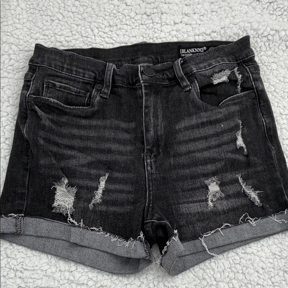 Blank NYC The Fulton Distressed Jean Shorts- 27